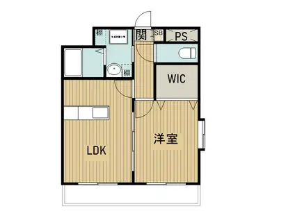 マリベール鶴島(1SDK/3階)の間取り写真