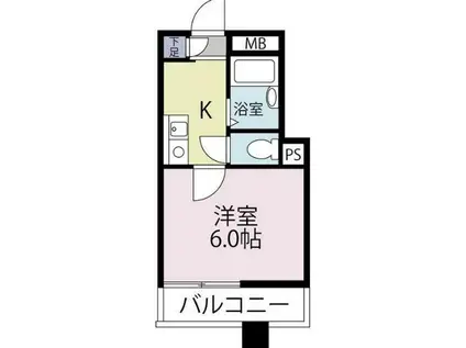 ライフピアモア辻堂(1K/2階)の間取り写真