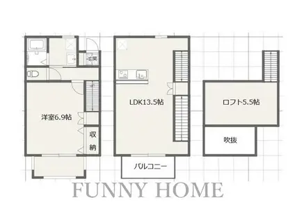 プリマ桜丘参番館(1LDK/1階)の間取り写真