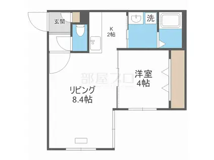 BRILLIANT S17(1LDK/2階)の間取り写真