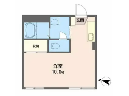 ハイム・M・S(ワンルーム/1階)の間取り写真