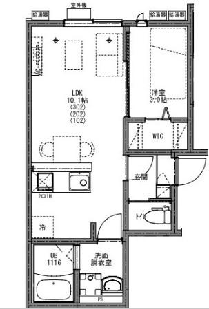 KEIAI RESIDENCE 八千代中央(1LDK/1階)の間取り写真