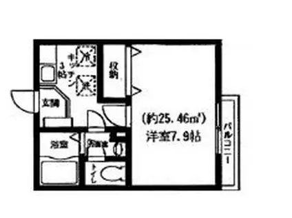 セレナアケボノ(1K/2階)の間取り写真