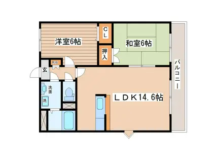 MSKコートII(2LDK/2階)の間取り写真