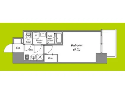 アドバンス大阪シック(1K/6階)の間取り写真