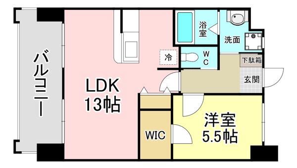フェルト1113(1LDK/2階)の間取り写真