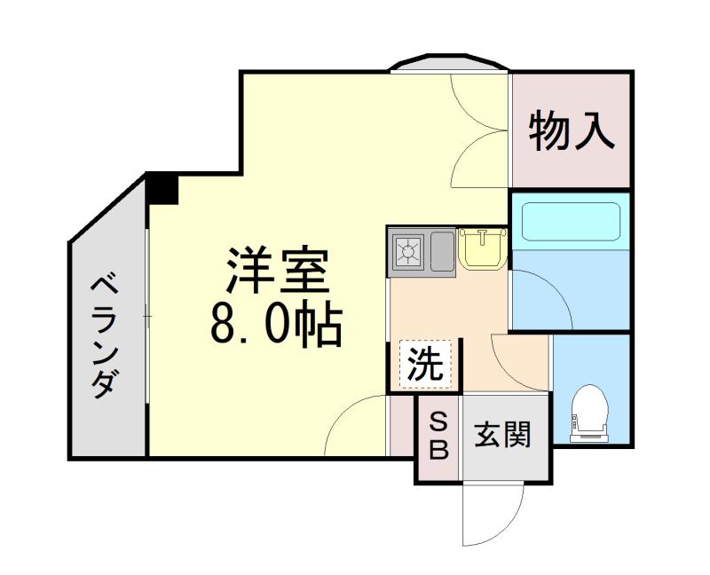 ハイムアンゲネーム(1K/1階)の間取り写真