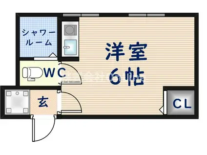 アパートメントハウスタケダ(ワンルーム/1階)の間取り写真