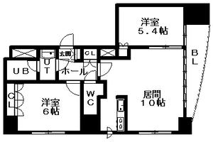 ADEN宮の森(2LDK/3階)の間取り写真