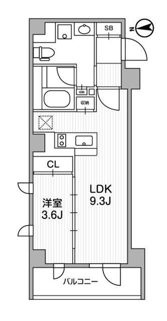 LIGHTHOUSE中馬込(1LDK/2階)の間取り写真