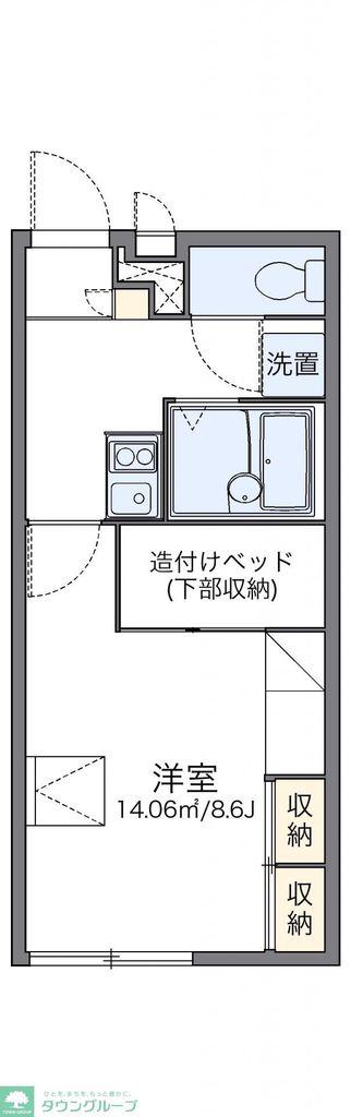 レオパレス柚(1K/2階)の間取り写真