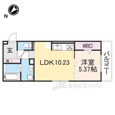 カノン蓮池(1LDK/3階)の間取り写真