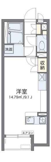 レオネクストクレールII(ワンルーム/1階)の間取り写真