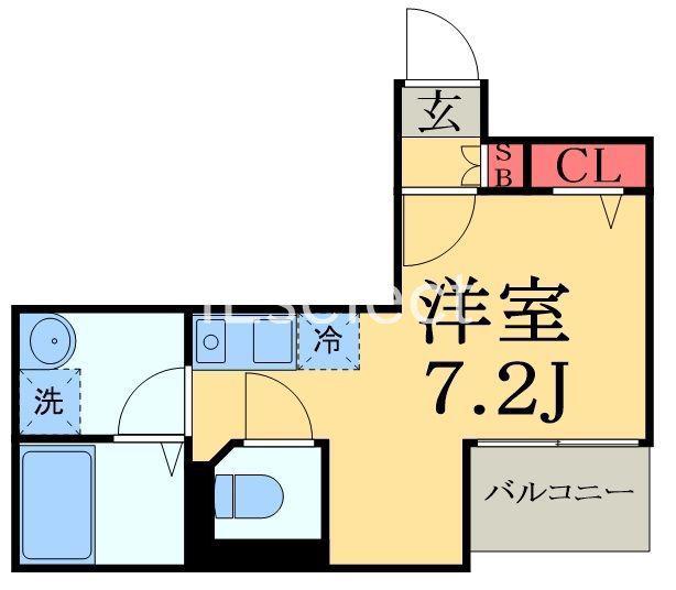 コネクトパークヒルズ本千葉町(ワンルーム/3階)の間取り写真