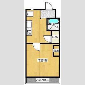 ドミールIII(1DK/1階)の間取り写真