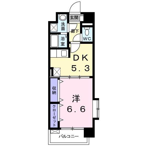 グランツ池田(1DK/4階)の間取り写真