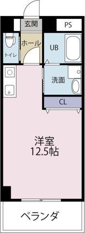 モンテリザイア末広(ワンルーム/2階)の間取り写真