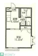 コンフォート東戸塚(1K/1階)の間取り写真