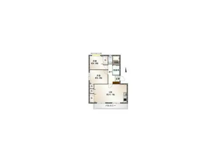 ジーライズ西味鋺A棟(2LDK/2階)の間取り写真