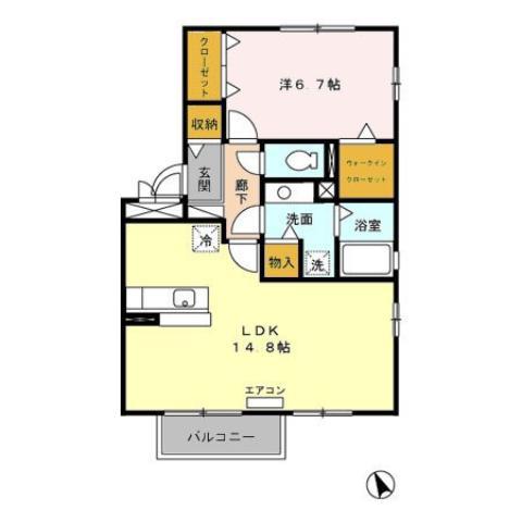フォレストベール(1LDK/3階)の間取り写真