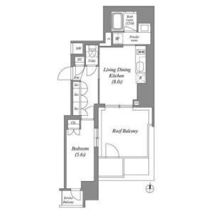 ACP RESIDENCE錦糸町(1LDK/5階)の間取り写真