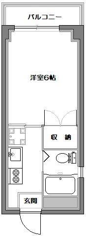 和幸マンション(1K/4階)の間取り写真