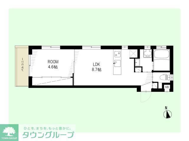 NEXUSワセダ(1LDK/3階)の間取り写真