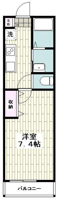 パールM(1K/1階)の間取り写真