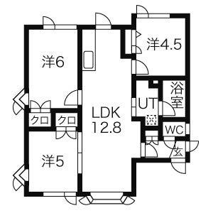 プラリネ(3LDK/1階)の間取り写真