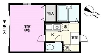 ECLASS(1K/1階)の間取り写真