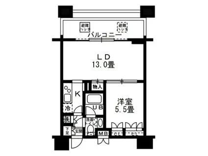レジディア錦糸町(1LDK/11階)の間取り写真