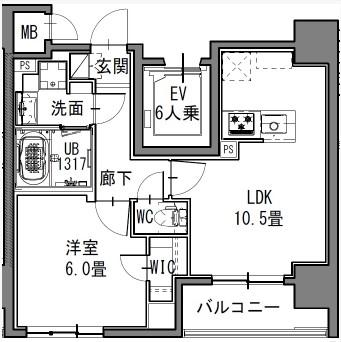 S-RESIDENCE新御徒町イースト S-RESIDENCE新御徒町(1LDK/5階)の間取り写真