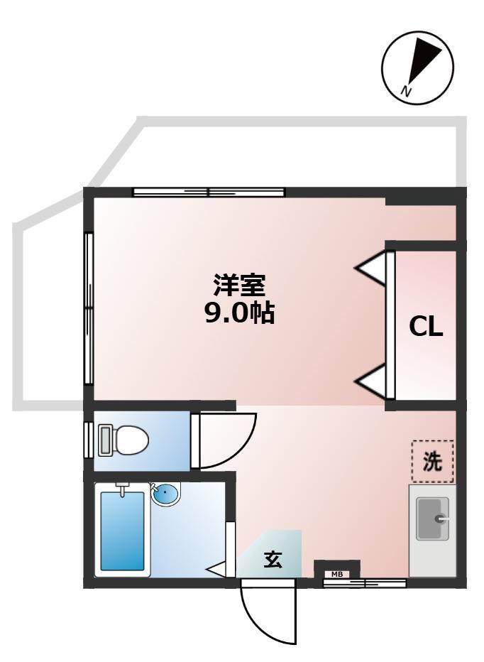 大塚マンション(ワンルーム/2階)の間取り写真