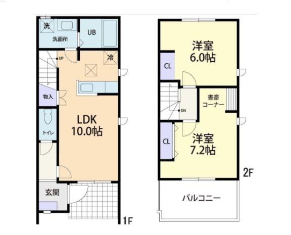 MAISON DE SHINEII(2LDK/1階)の間取り写真