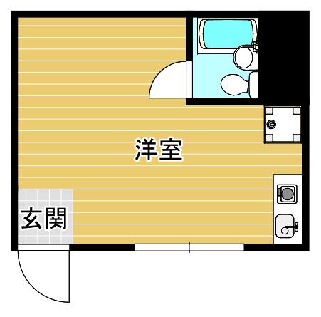 アンメゾンド喜志(ワンルーム/1階)の間取り写真