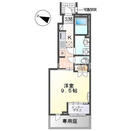 丹波篠山市中野II(1K/1階)の間取り写真