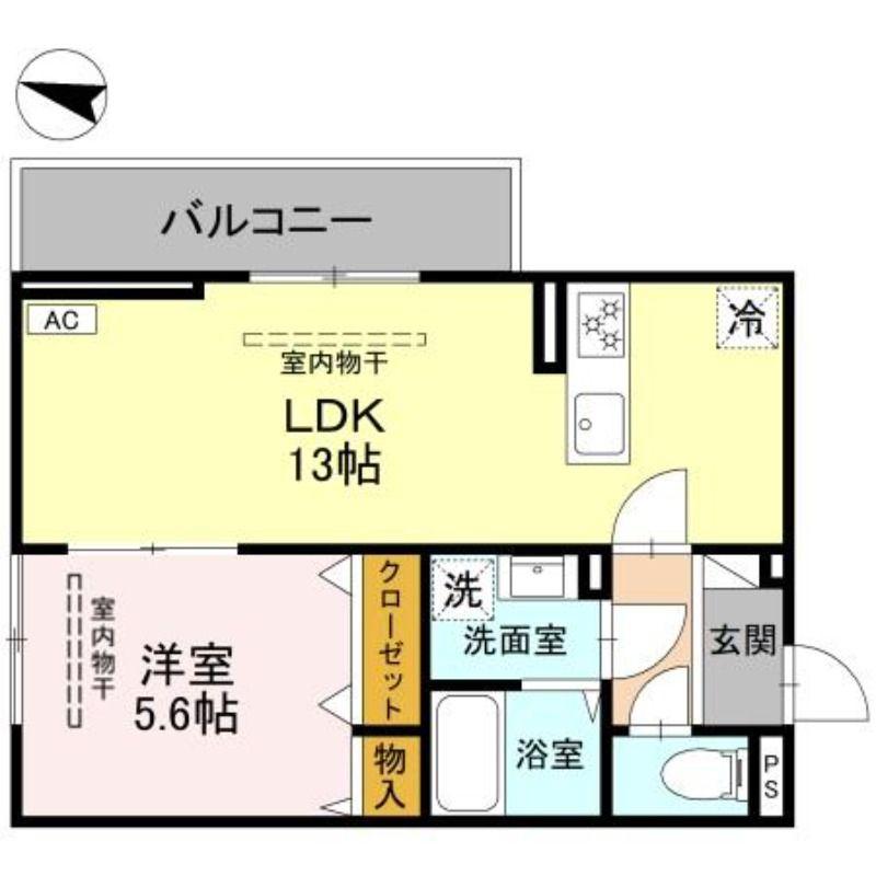カーサ ルビア(1LDK/1階)の間取り写真