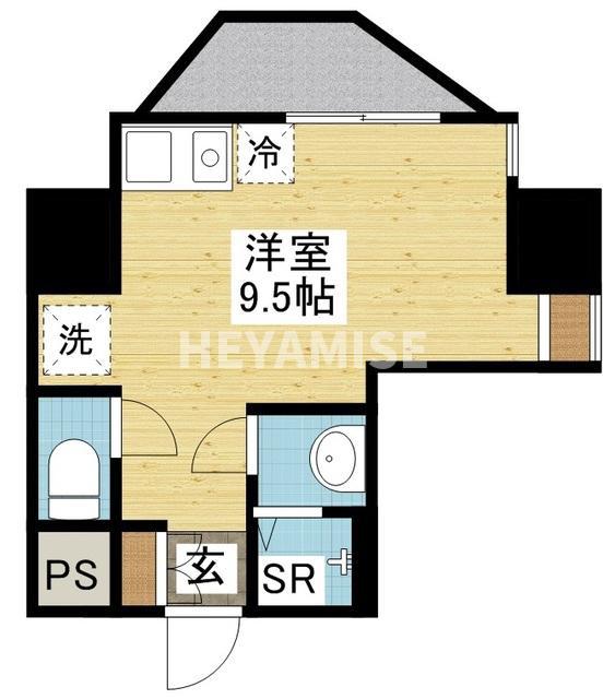 デ・クメール中川(ワンルーム/6階)の間取り写真