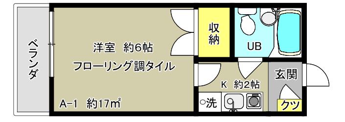 石井ハイム(1K/1階)の間取り写真