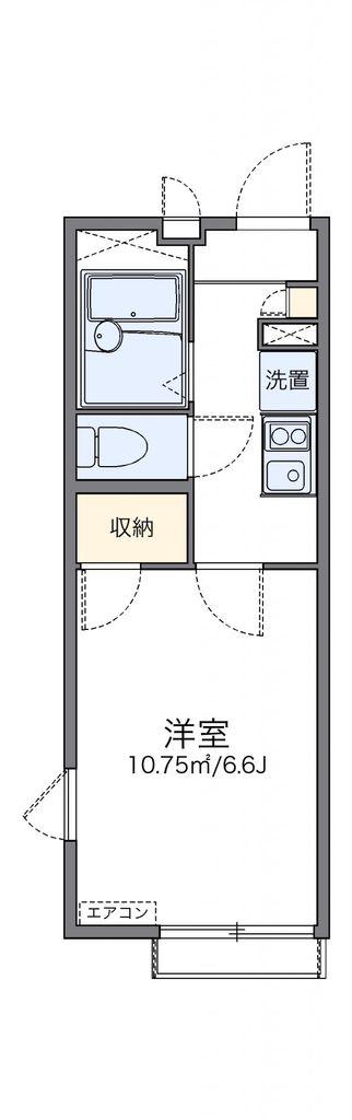 レオパレスサンシャイン貫井北(1K/2階)の間取り写真