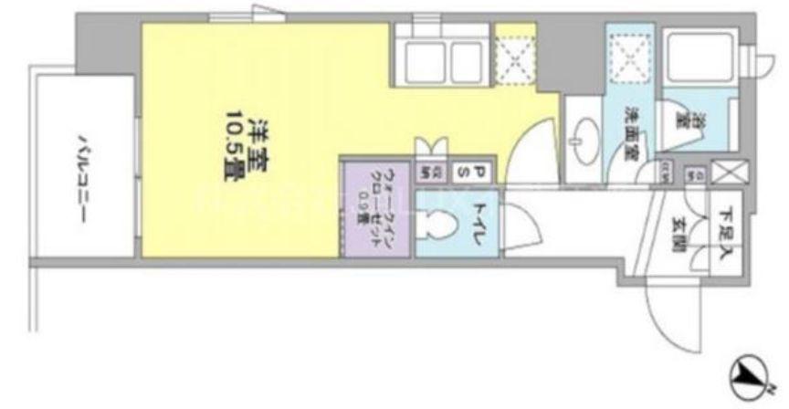 クローバー神田紺屋町(1K/4階)の間取り写真