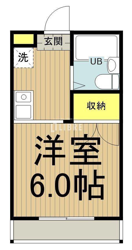 メゾンドアムール(1K/4階)の間取り写真