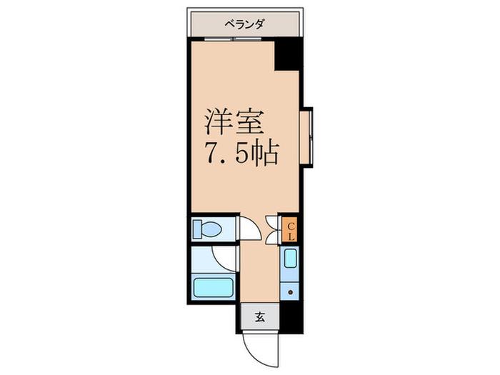 グレイス行橋(ワンルーム/2階)の間取り写真