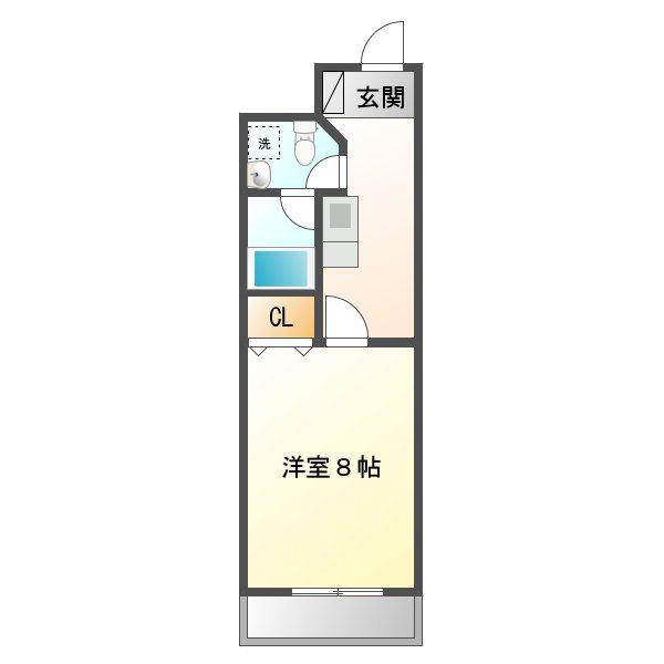UMEXー10(1K/2階)の間取り写真