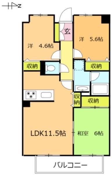 GREAT HEIM(3LDK/5階)の間取り写真