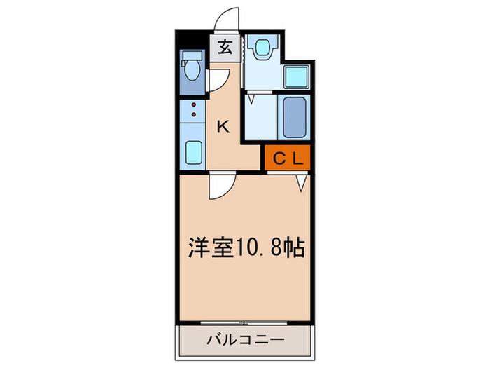 ルミナス都(1K/3階)の間取り写真