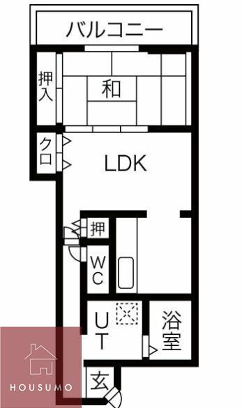 ディアコート新大阪(1LDK/12階)の間取り写真