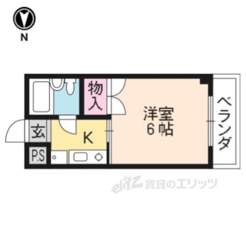 COSMO PALACE(1K/2階)の間取り写真