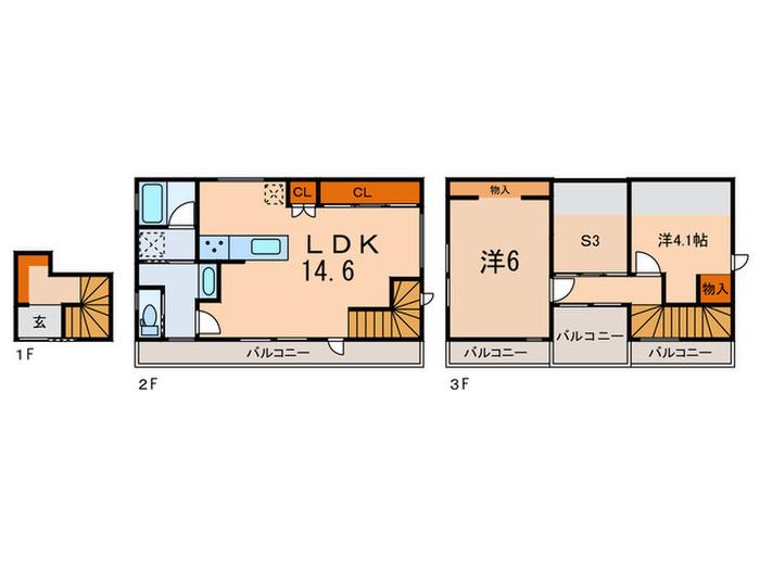 CASA REZO 東大前(2SLDK/1階)の間取り写真