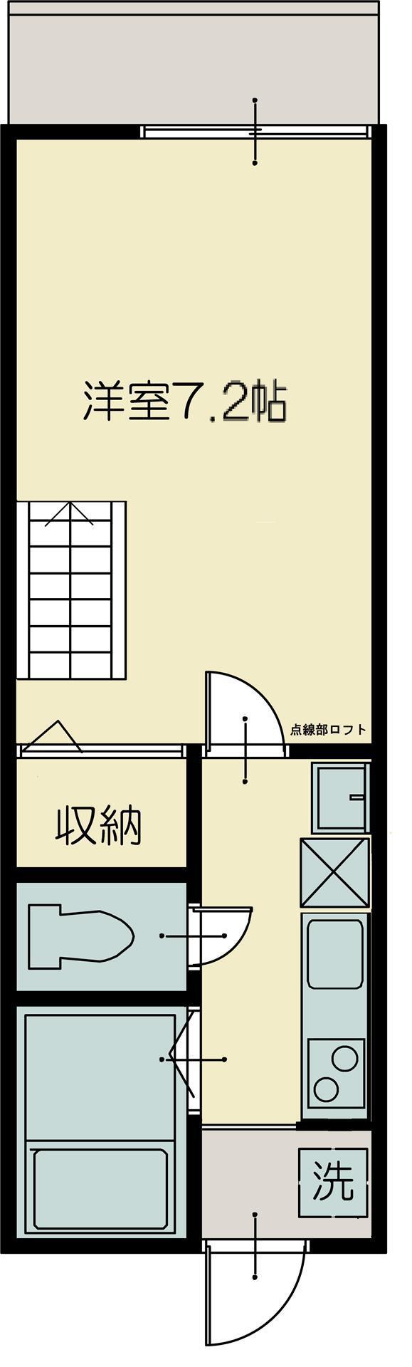 志幸18ミリオン(1K/3階)の間取り写真